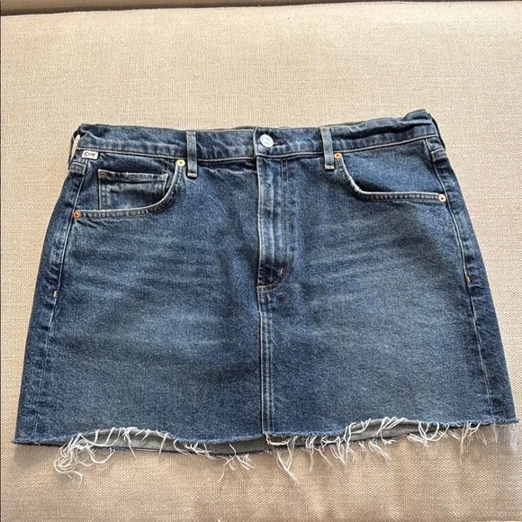 Citizens Of Humanity Beatnik Blue Denim Mini Skirt size 30 - Picture 1 of 9